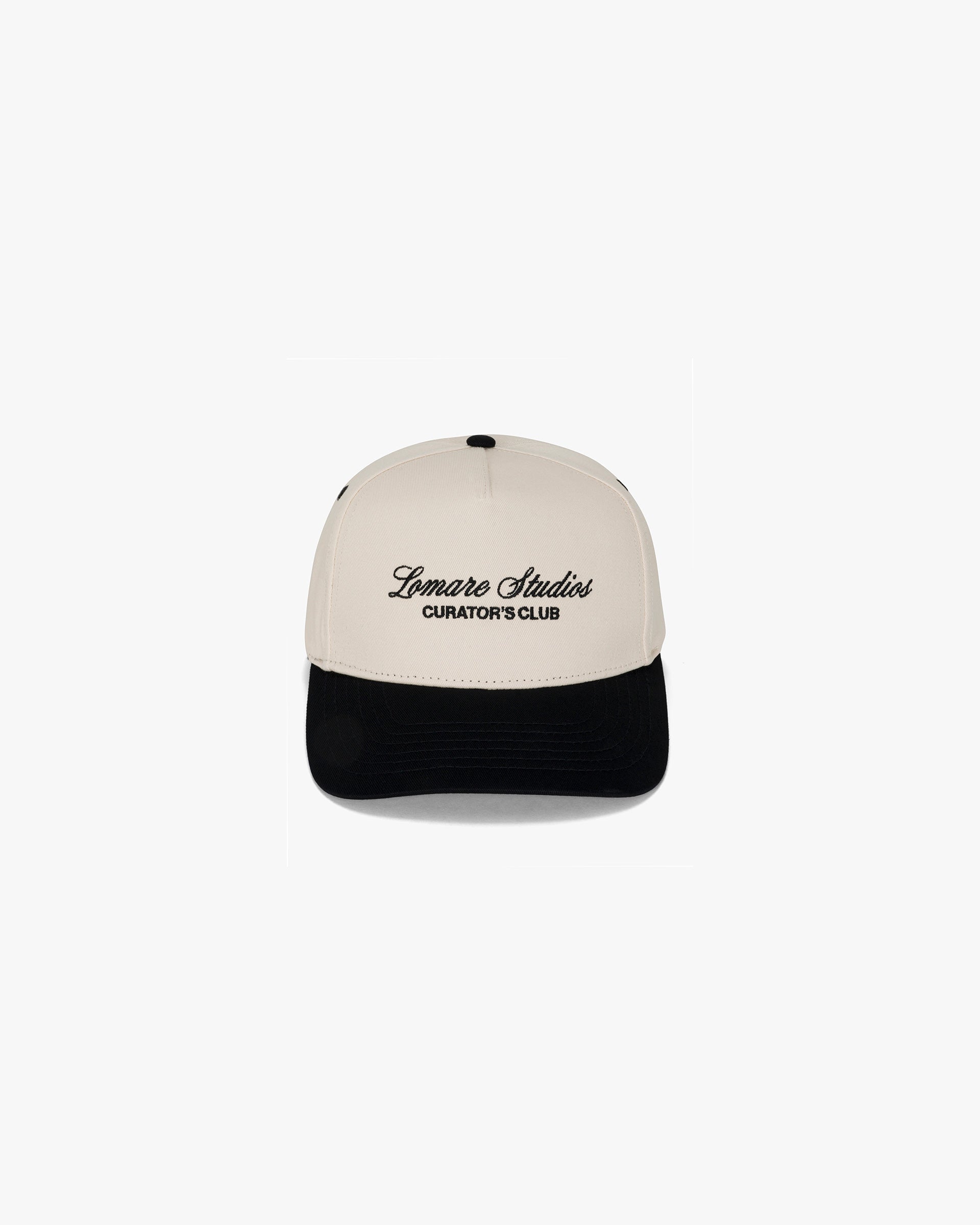CURATOR'S CLUB HAT- MILK/BLACK