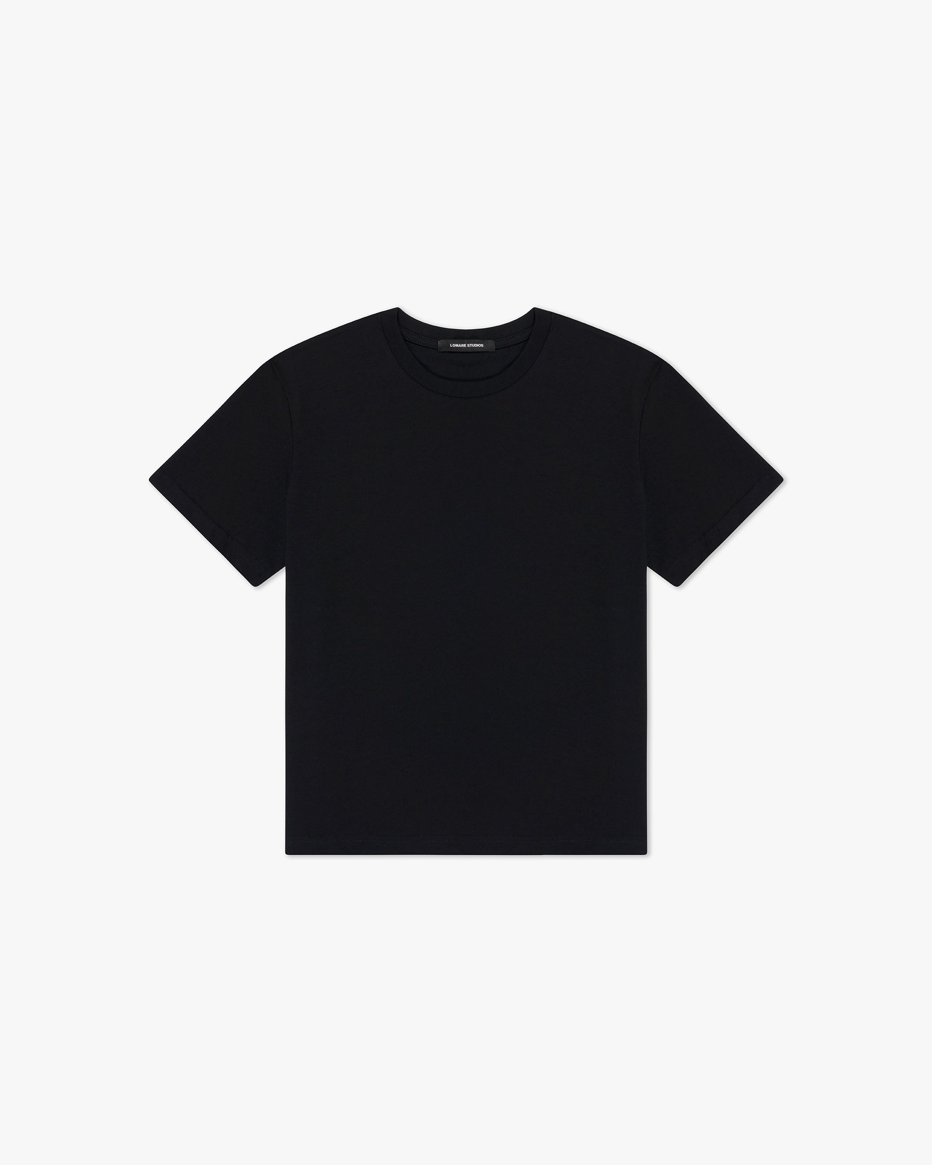 JP CROPPED MUSCLE TEE IN BLACK