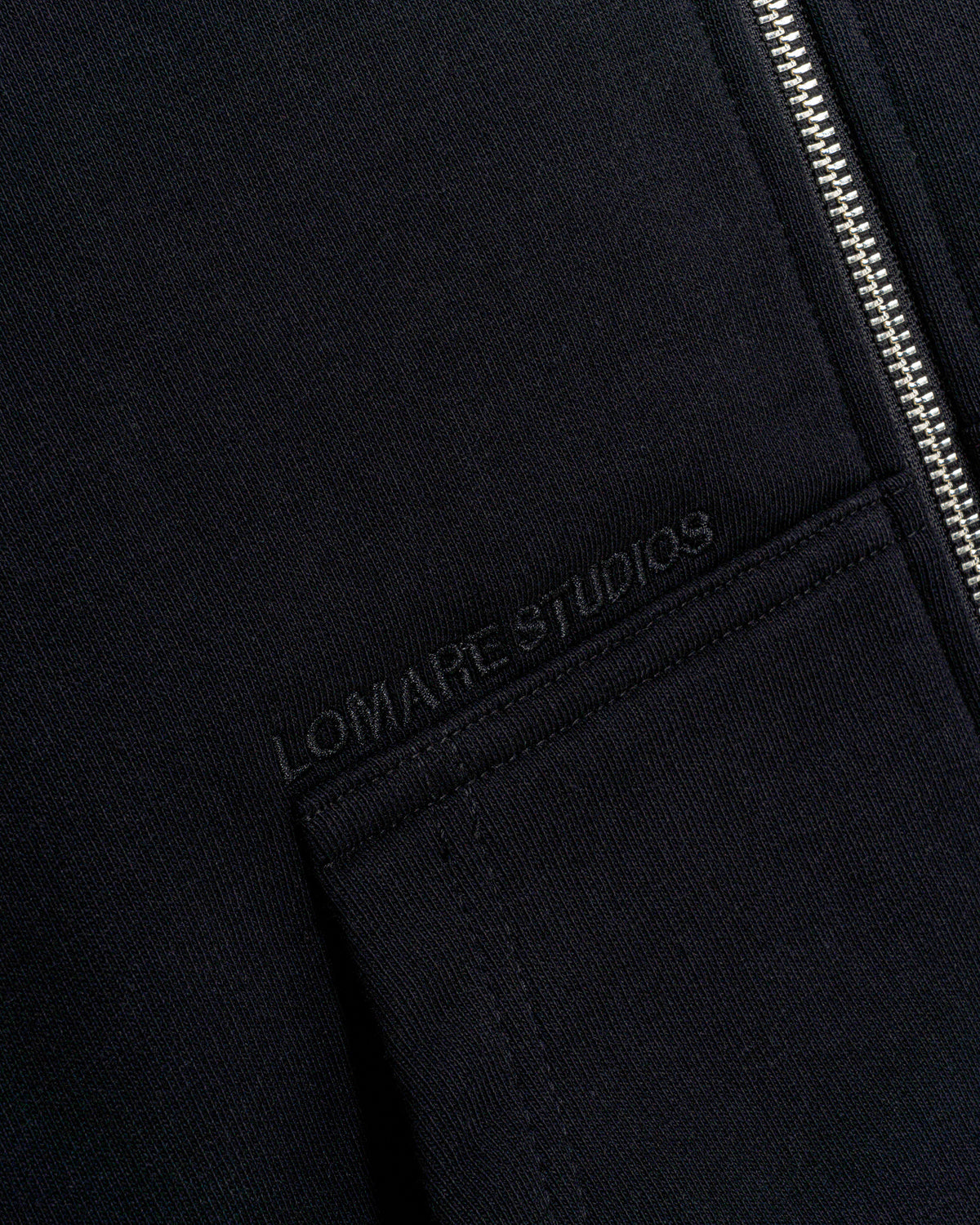 DIXON ZIP UP HOODIE IN BLACK