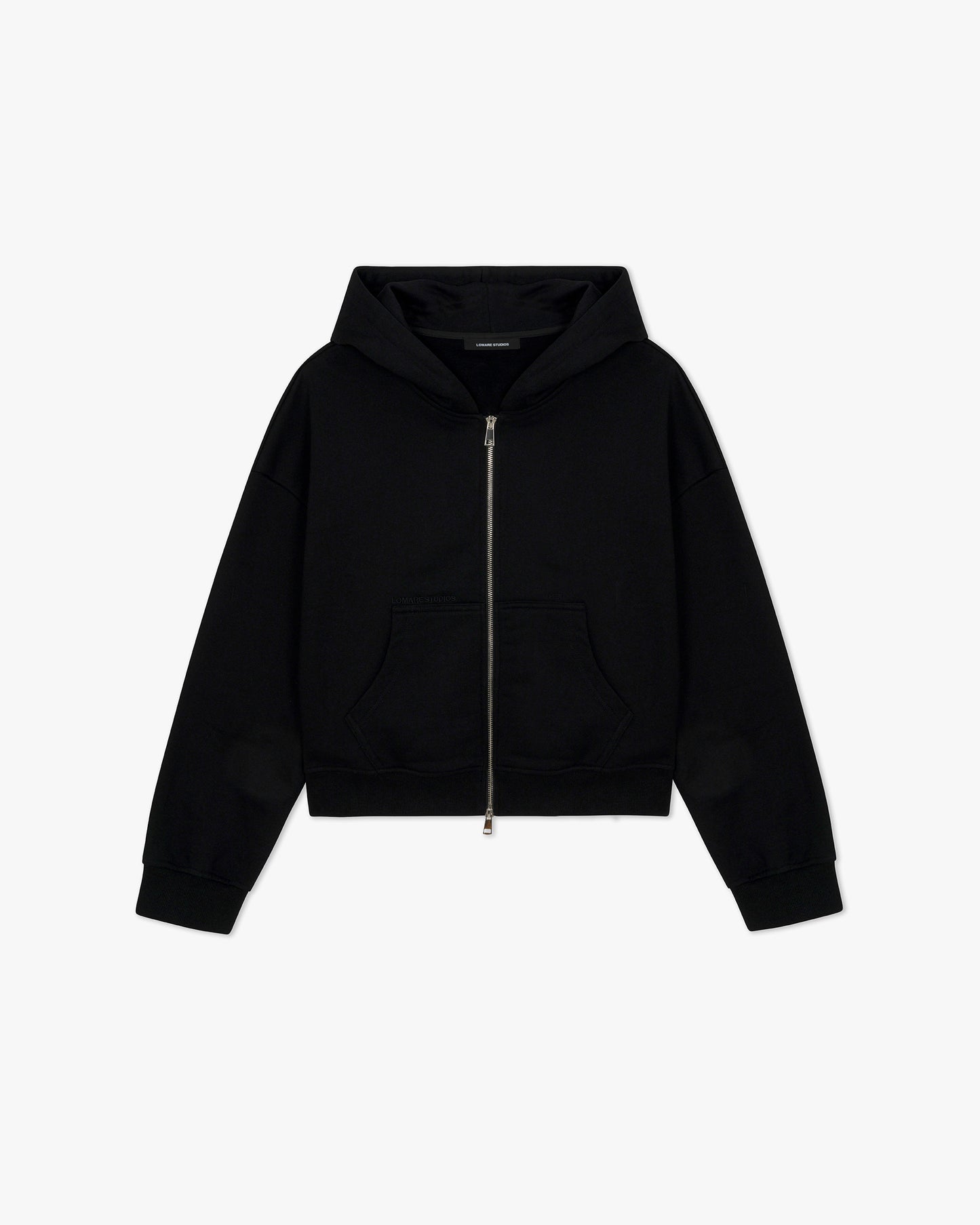 DIXON ZIP UP HOODIE IN BLACK