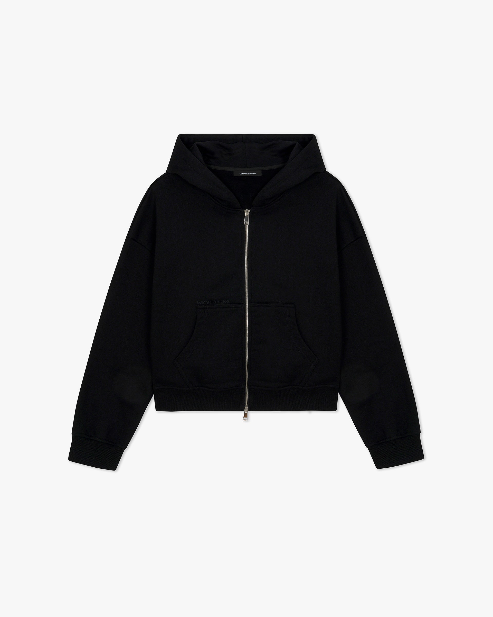 DIXON ZIP UP HOODIE IN BLACK