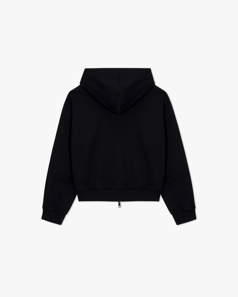DIXON ZIP UP HOODIE IN BLACK
